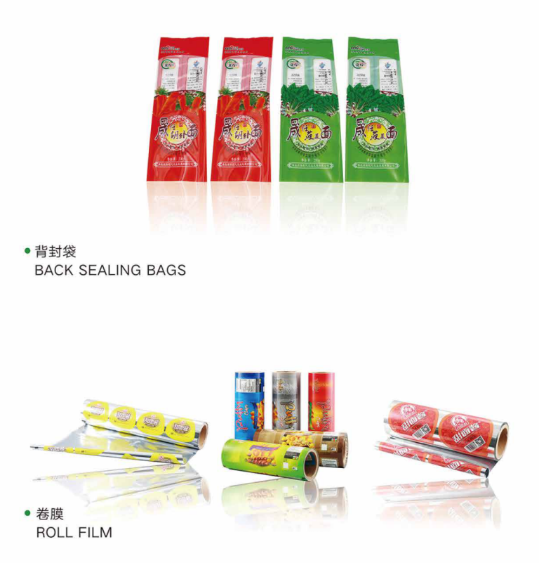 Custom Back sealing bag roll film